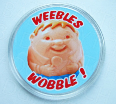 WEEBLES WOBBLE! runder Getränke UNTERSETZER - RETRO KLASSIKER!
