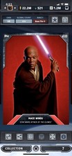 Topps Star Wars Digital Card Trader Tier 8 - Red Cloth Mace Windu Base 3