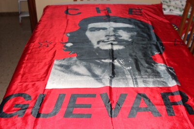 Che Guevara Flag With His Highly Valued Photograph