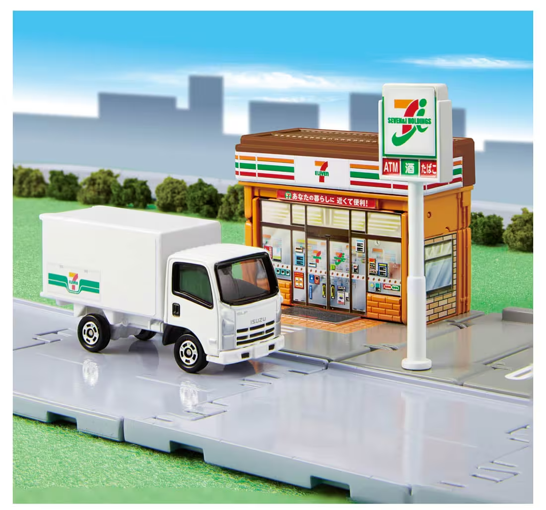TAKARA TOMY TOMICA WORLD Seven-Eleven with 1 Delivery Truck Set