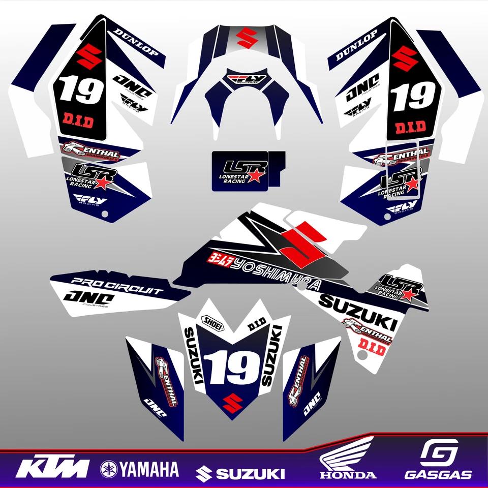 Suzuki LTR 450 ATV stickers decals graphics kit 2006-2014 - Image 3 of 4