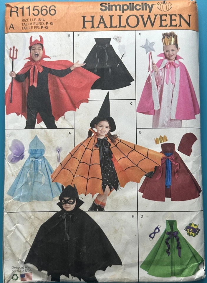 Halloween Costume Pattern Lot Kids Capes Lady Bug Duck Pumpkin Cute - Image 4 of 4