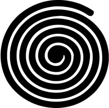 Spiral Vinyl Sticker Decal - Choose Size & Color