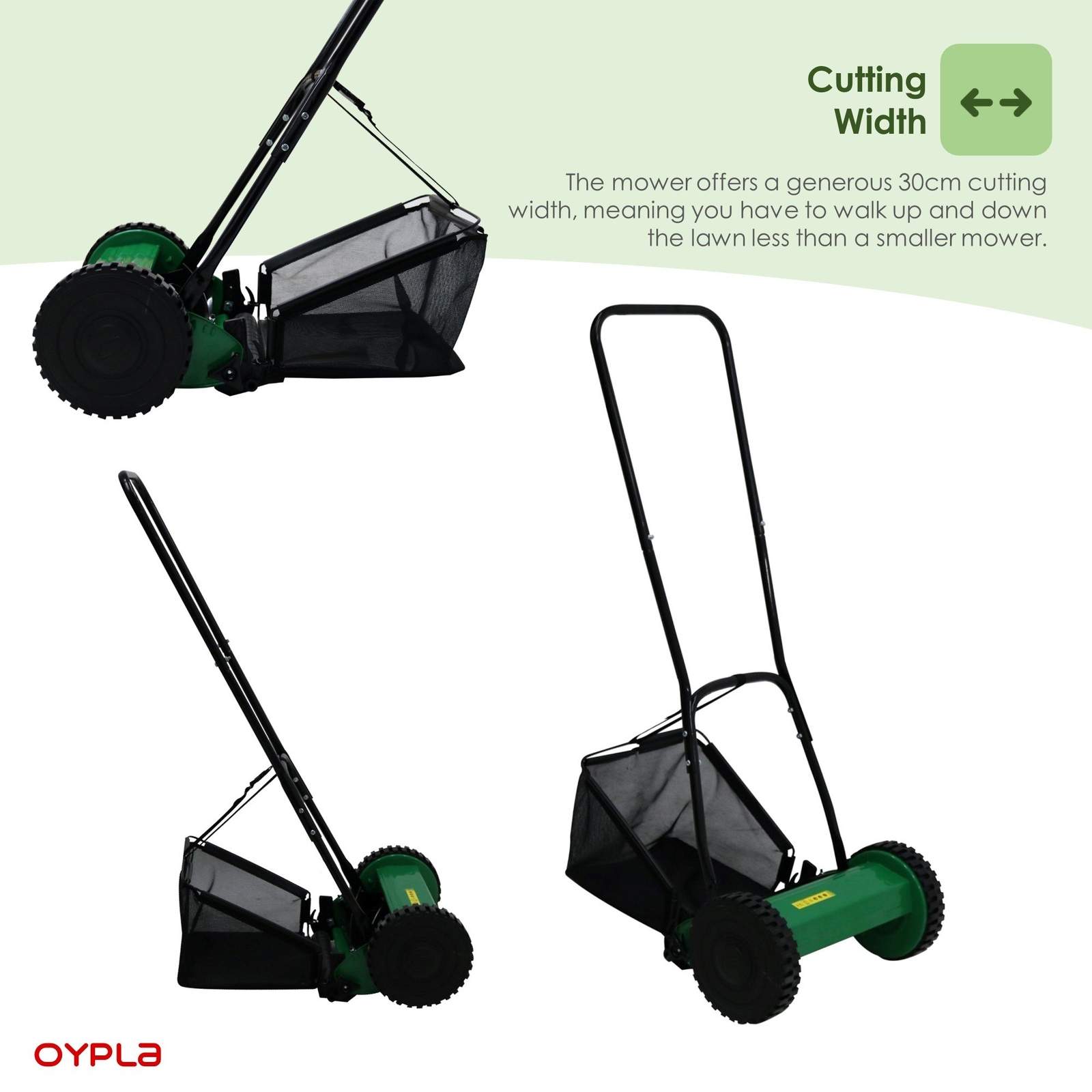 NEW! Manual Hand Push Grass Cutter Lawn Mower Lawnmower 30cm Cutting