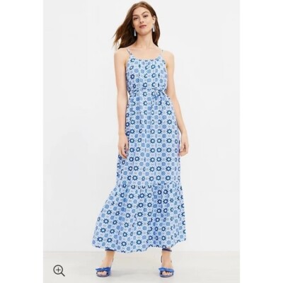knee length dresses for ladies NWT Ann Taylor LOFT Summer Leaf Knit Maxi Beach Long Relax Black Dress –  JNL Trading main image 1