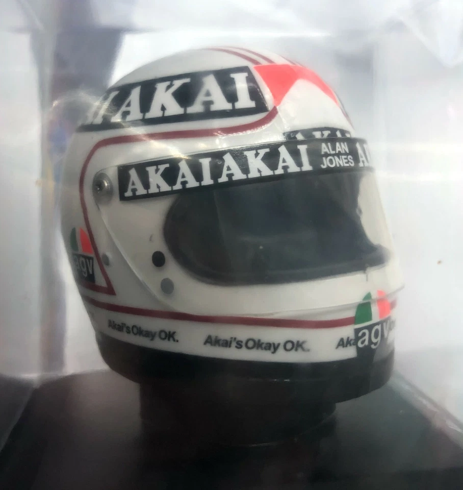 NEW 1:5 Casco Helmet ALAN JONES 1980 F1 World Champion SPARK - Immagine 3 di 4