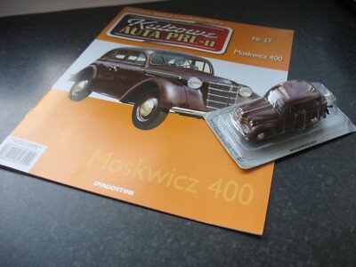 Moskwicz 400 Maßstab 1/43 + MAGAZIN Ausgabe Nr.37 Kultowe AUTA PRL-u