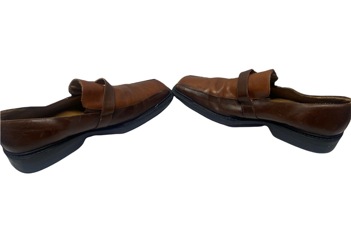 Vintage Giorgio Brutini Mens Brown Leather Monk Strap Oxford 