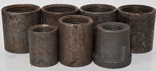 ASSORTED LOT STEEL COUPLINGS  LOT OF 7 