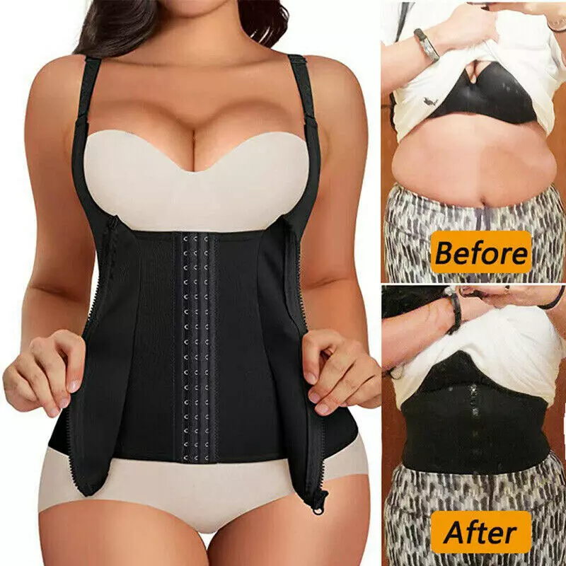 Waist Training Corset Sauna Sweat Vest Lower Belly Fat Body Shaper Weight  Loss