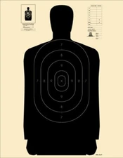 (100) NRA Official B-27(35) 50 Yard Police Pistol Silhouette Target [35" x 45"]