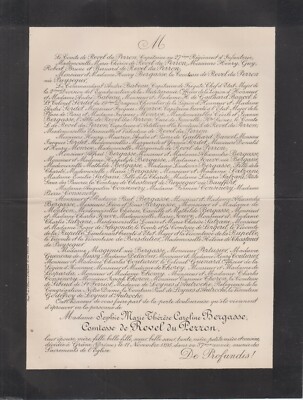 1895 Sterbeurkunde Gräfin von REVEL du PERRON geboren BERGASSE - Grane (Drôme).