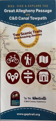 Pittsburgh to Washington DC MOUNTAIN BIKING MAP GUIDE 1995 great allegheny