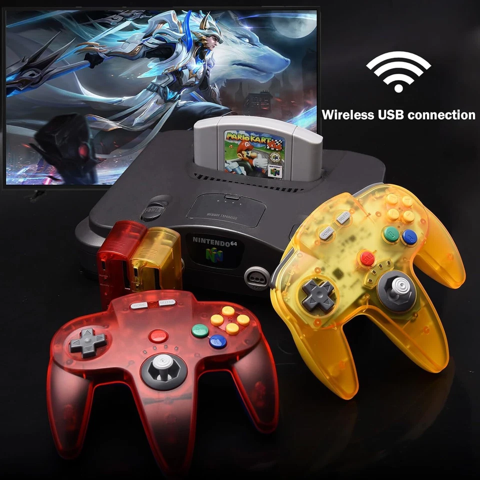 2.4G Wireless N64 Controller Remote Game Pad with Rumble Pak for Nintendo N64 - Image 2 of 4