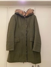 Marido Firenze Green Parka Coat With Real Fur, It44 (uk12)