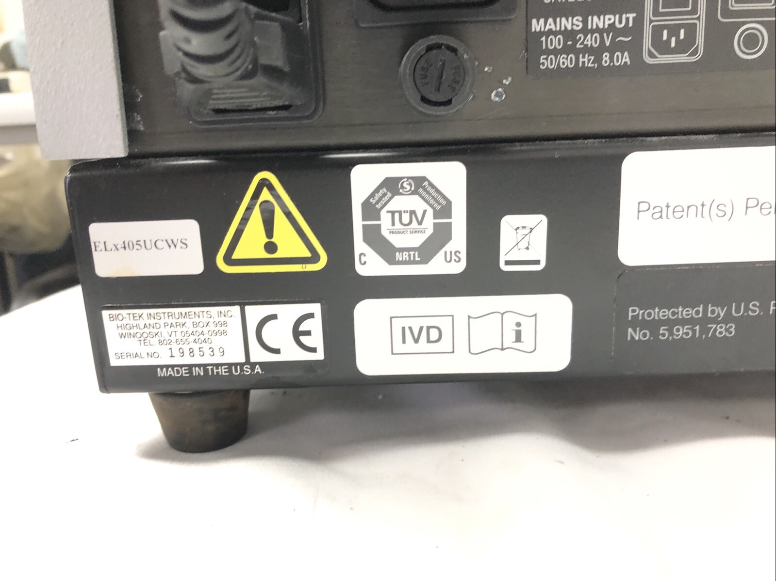 BioTek ELx405 Select CW ELX405UCWSMF Microplate Washer and Vacuum Pump