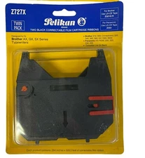 NOS 2-Pk Pelikan Black Correctable Typewriter Ribbons Z727X Brother Panasonic