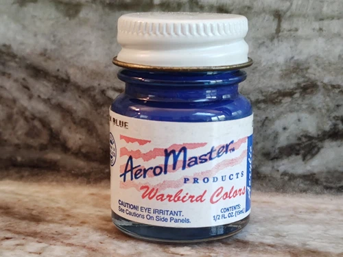 AEROMASTER - WARBIRD COLORS - .5 oz ACRYLIC MODEL PAINT - GERMAN RLM 24 BLUE