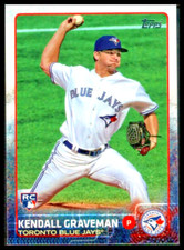 2015 TOPPS #14 KENDALL GRAVEMAN ROOKIE CARD TORONTO BLUE JAYS/RC. rookie card picture