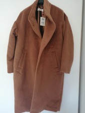 New Ladies Louche Winter Coat Size 12 Donalda 2 Brown 7%wool Rrp£95