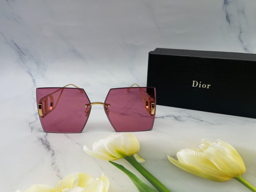 CHRISTIAN DIOR MONTAIGNE gold red 30Montaigne S7U oversized sunglasses