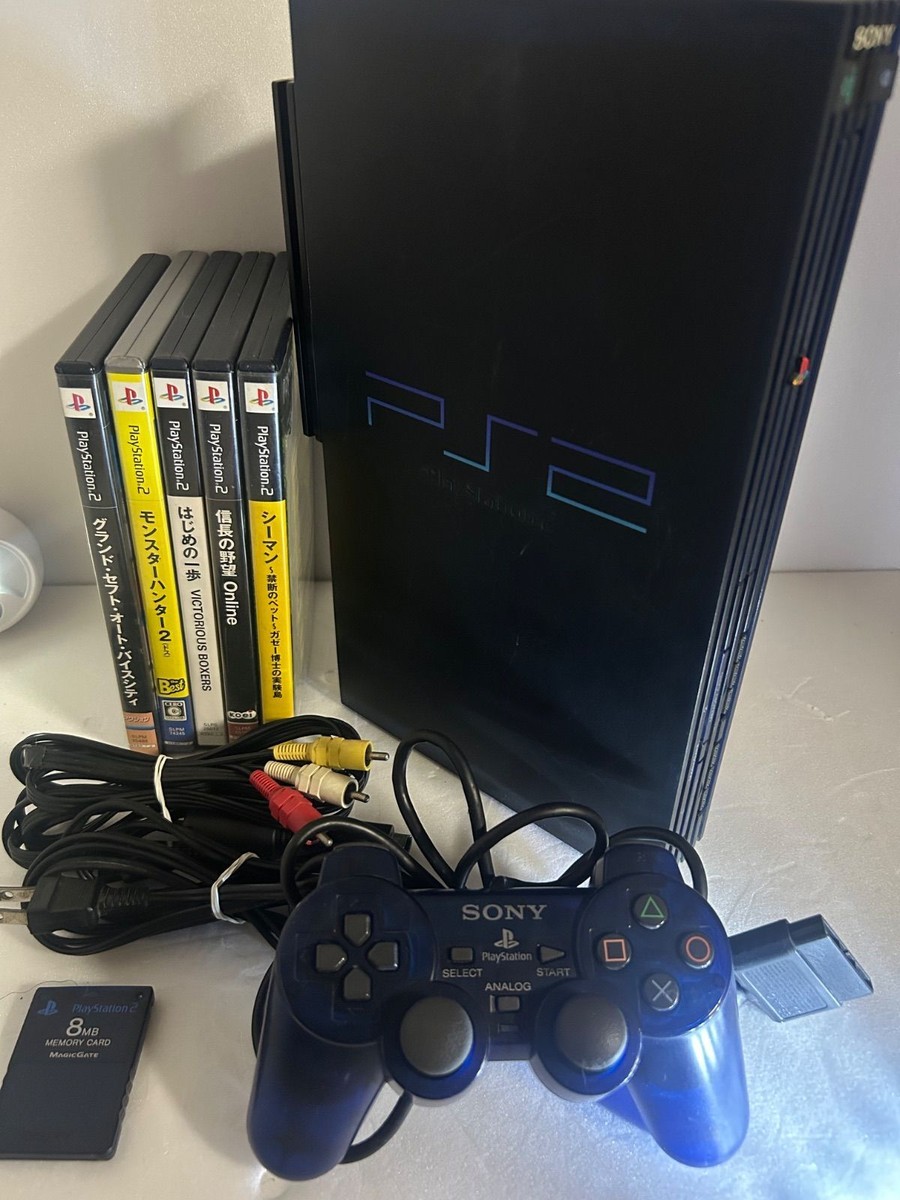 PlayStation 2 PS2 Midnight Blue Console SCPH-5000MB Tested