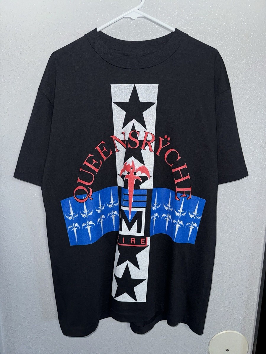RARE Vintage 90s Queensryche Empire Metal Band T Shirt Size Extra 
