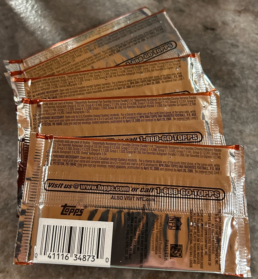 5x 2004 Topps Football All-Time Fan Favorites Sealed Packs Possible AUTOGRAPHS - Image 2 of 2