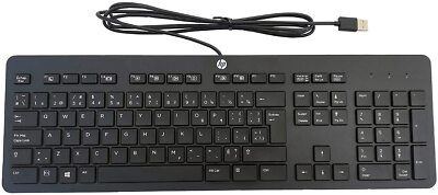 Lot of 5 NEW HP Keyboard Business Black Slim USB Windows P/N 803181-001 (AMX)