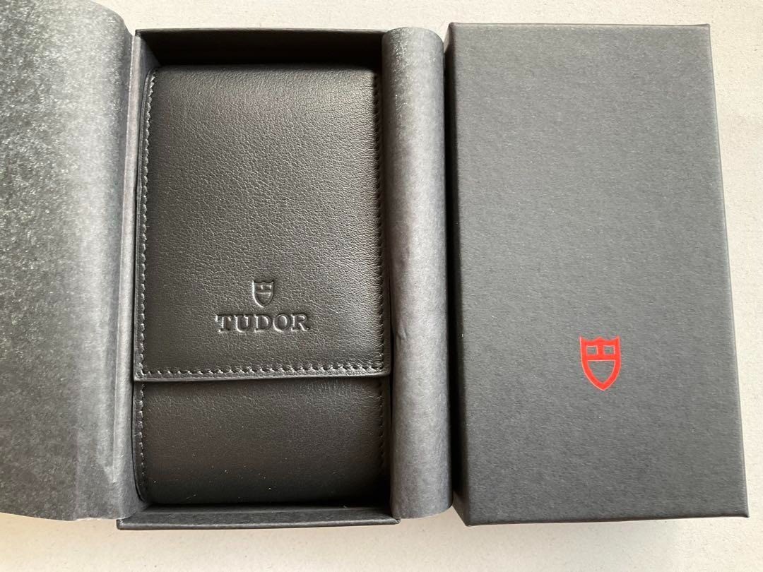 TUDOR Vintage Genuine Black Leather Watch Travel Case #9