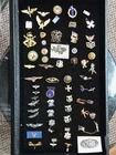 World War I-World War II Vintage Military Medals & Flag Pins Collection 80 + pcs