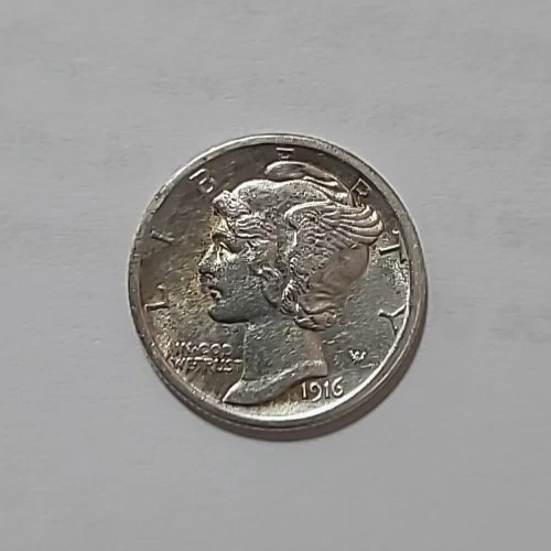 Mercury Dime 1916 - P - AU