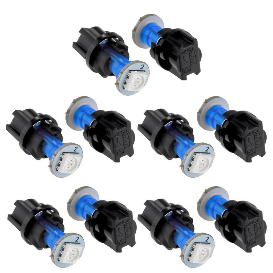 10PCS PC74 T5 5050 LED Twist Socket Light Bulbs Car Instrument Panel Dash Lamps - Image 3 of 4