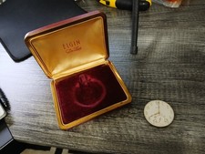 Vintage Elgin GM Wheeler 17 Jewel Pocket Watch Movement Only 6 Adjustments Box
