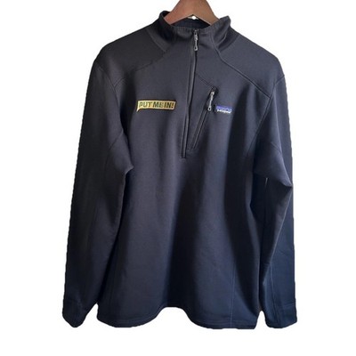Patagonia Crosstrek 1/4 Zip Pullover Men s L Black Polartec Power Stretch Jacket