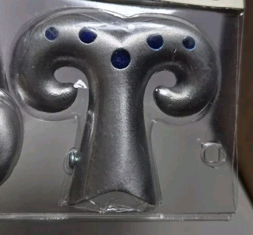 IKEA Index Ogla Silver Mermaid Tail Curtain Rod Finials 2 End Caps - Picture 2 of 3