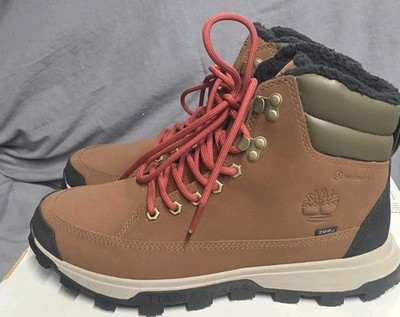 Timberland Treeline WP Ins Boots Rust Leather Men Size 7.5 New No Box Top Defect
