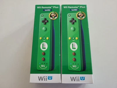 Nintendo Wii U Lot de 2 Manettes Wii Remote Plus Luigi Neuf - Photo 1/4