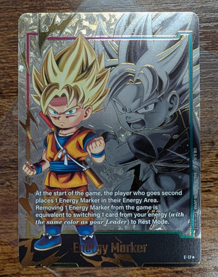 Son Goku Mini Daima Energy Marker Promo Prize Gold	E-17 Dragon Ball Card English