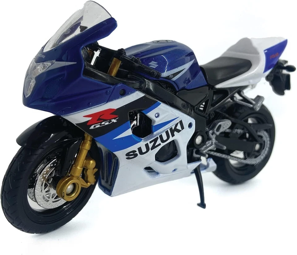Die Cast Motorcycle Blue Suzuki GSX-R750 Model 1:18 Scale Collectible - Image 3 of 4