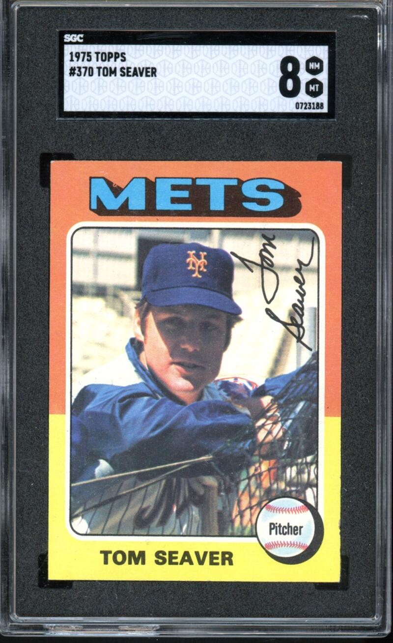 1975 Topps #370 Tom Seaver Mets HOF SGC 8 NM-MT