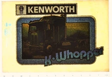 Original VINTAGE 1970s Heat Transfer | Kenworth K Whopper Semi Truck Glitter