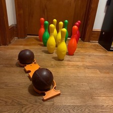 Vintage RARE 80's Empire Crown Bowling Set - Pins Balls and Holder MST3K