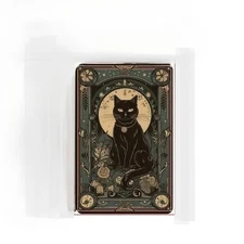 One Debit Credit Card Skin Sticker Decal Full Cover Decal Floral Cat NO CHIP