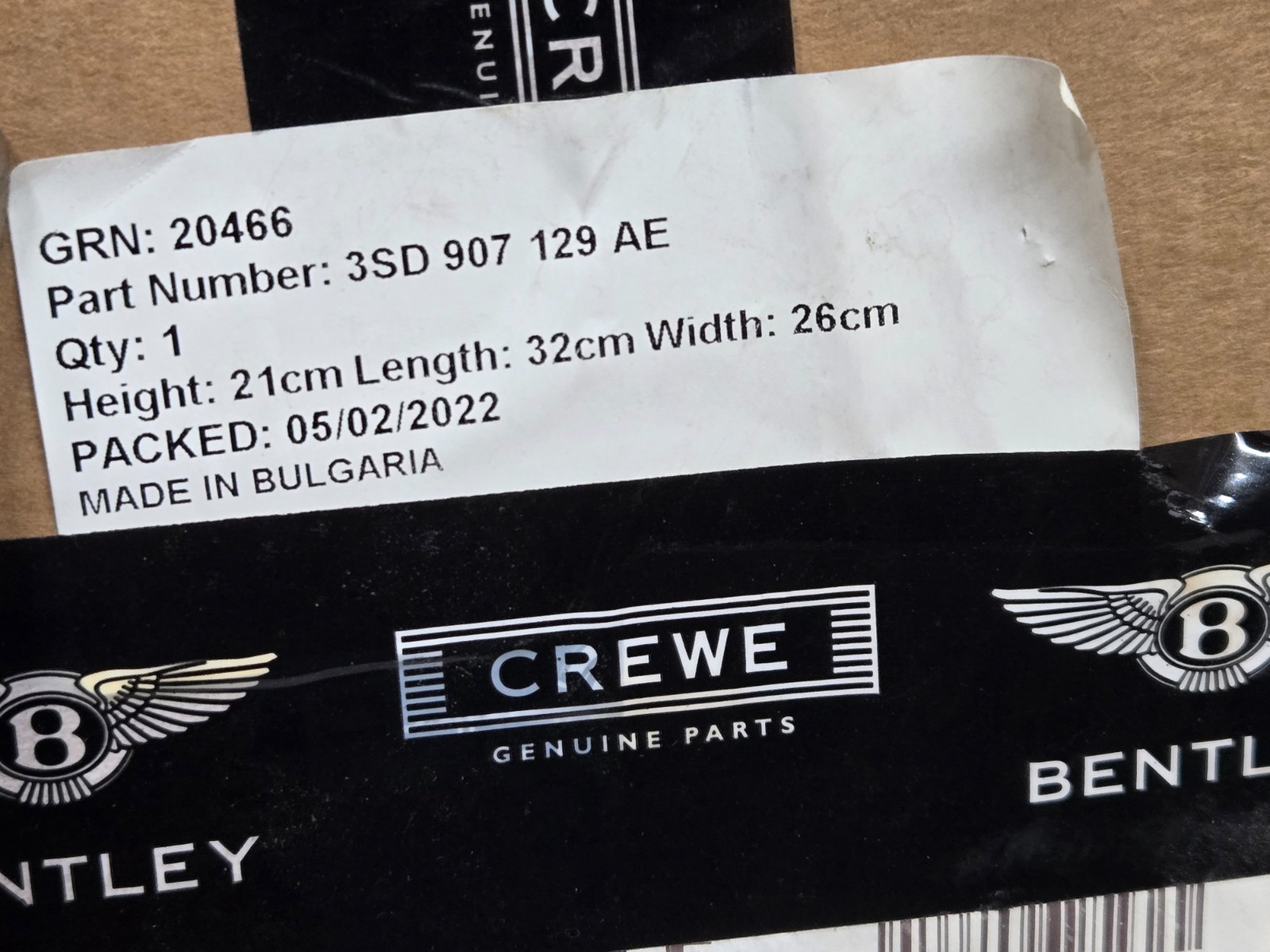 2020-2022 Bentley Continental GT Steering Column Switch Unit 3SD907129AE OEM