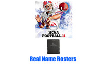 NCAA Football 11 Real Name Roster Update Memory Card PS2 PlayStation 2 2011