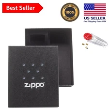 Brass Lighter Gift Set with Fluid, Flints &  - Delightful Gift