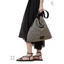 Borsa a tracolla AllSaints Asha carta naturale borsa a tracolla spiaggia paglia rafia