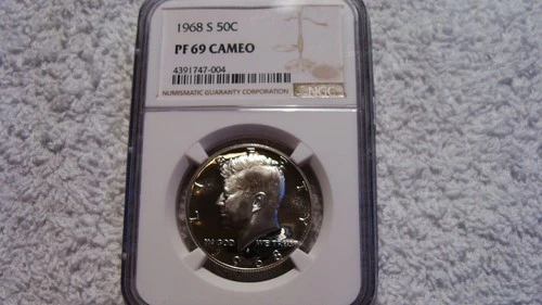 1968-S Kennedy Half NGC PF-69 CAMEO