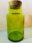 HTF Vintage Mid Century Modern Blenko KIWI Canister Jar  Glass Vase 9” GORGEOUS